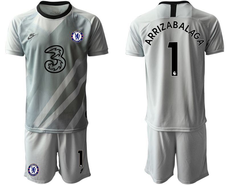 Men 2020-2021 club Chelsea gray goalkeeper #1 Soccer Jerseys->chelsea jersey->Soccer Club Jersey